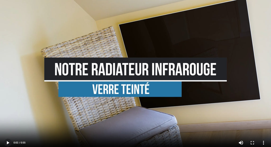 Radiateur electrique infrarouge verre teinte